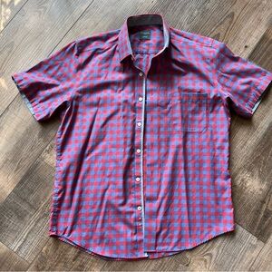 Stylish Red and Blue Checkered Men's Shirt